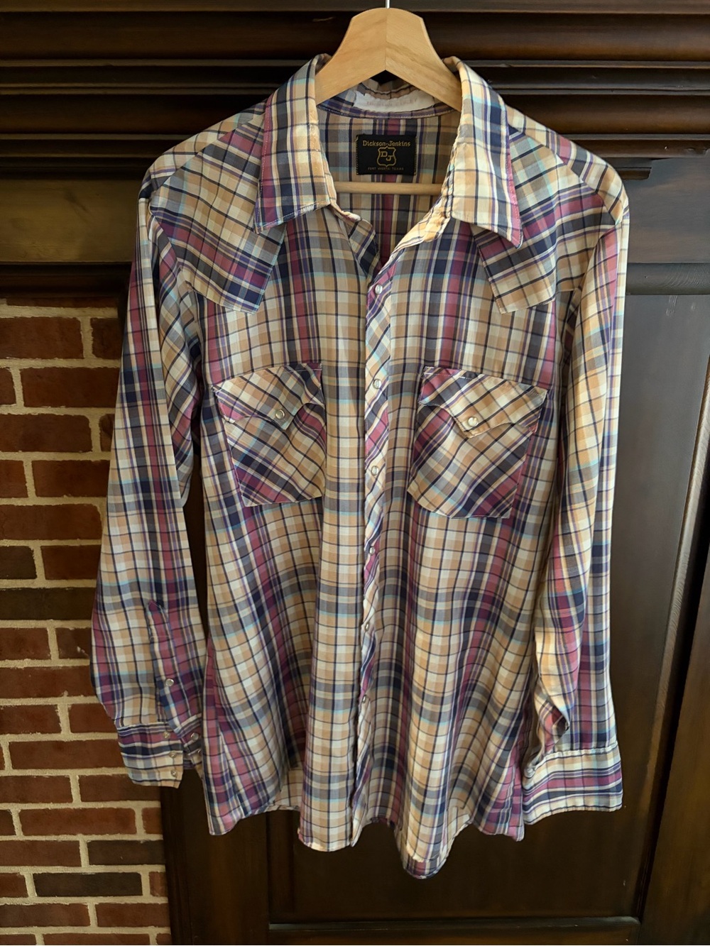 Dickson-Jenkins Trenton Eisley snap front vintage men’s shirt sz XL